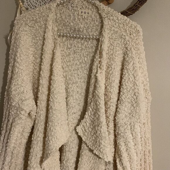 POL large waterfall front open popcorn cardigan - Picture 3 of 5